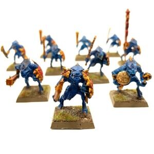 Lizardmen Saurus Warrior Regiment 10 Painted Miniatures